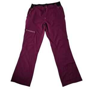 Women's Activewear Hiking Pants Burgandy Size Large